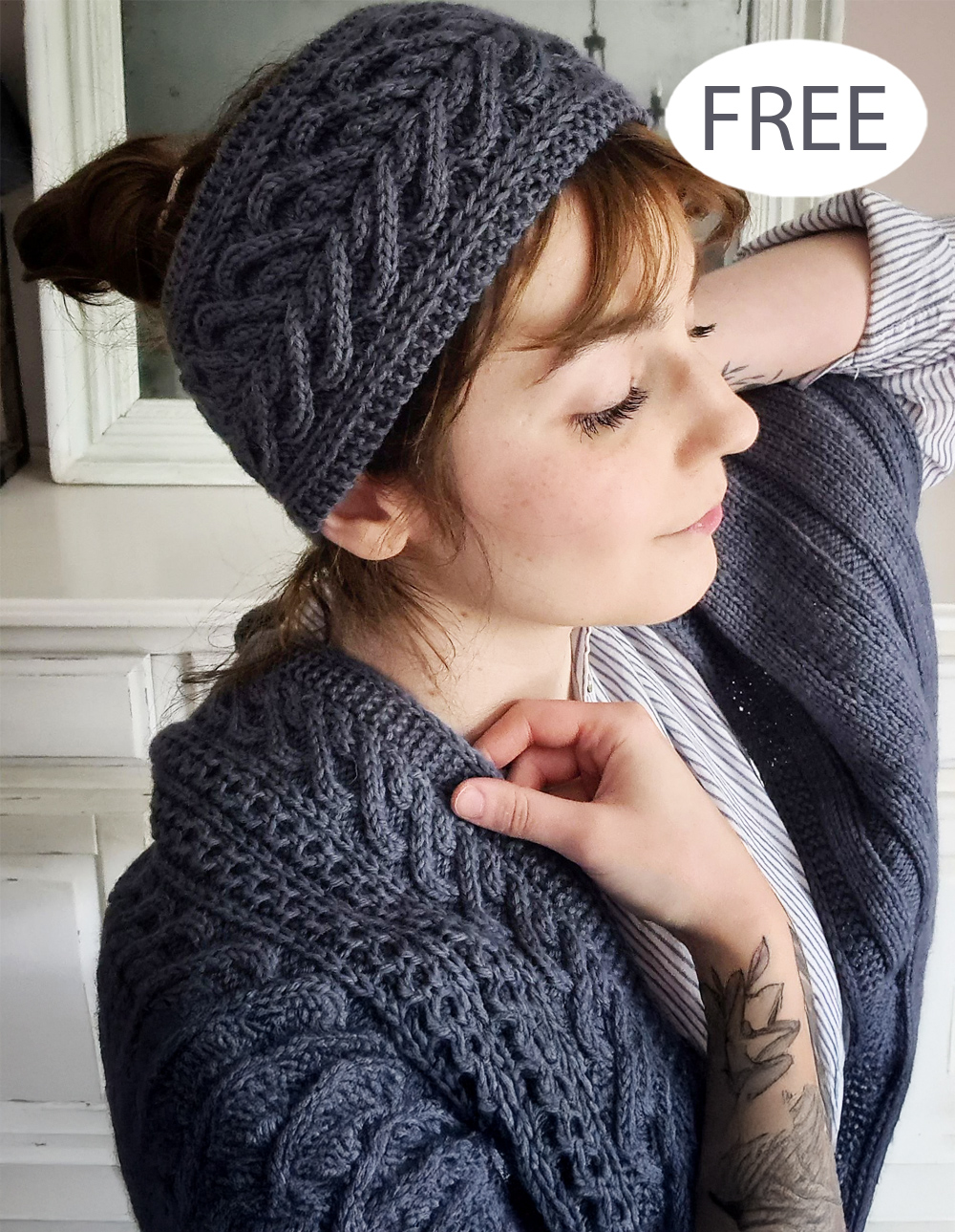 Free Oceanborn Headband and Scarf Knitting Pattern Set