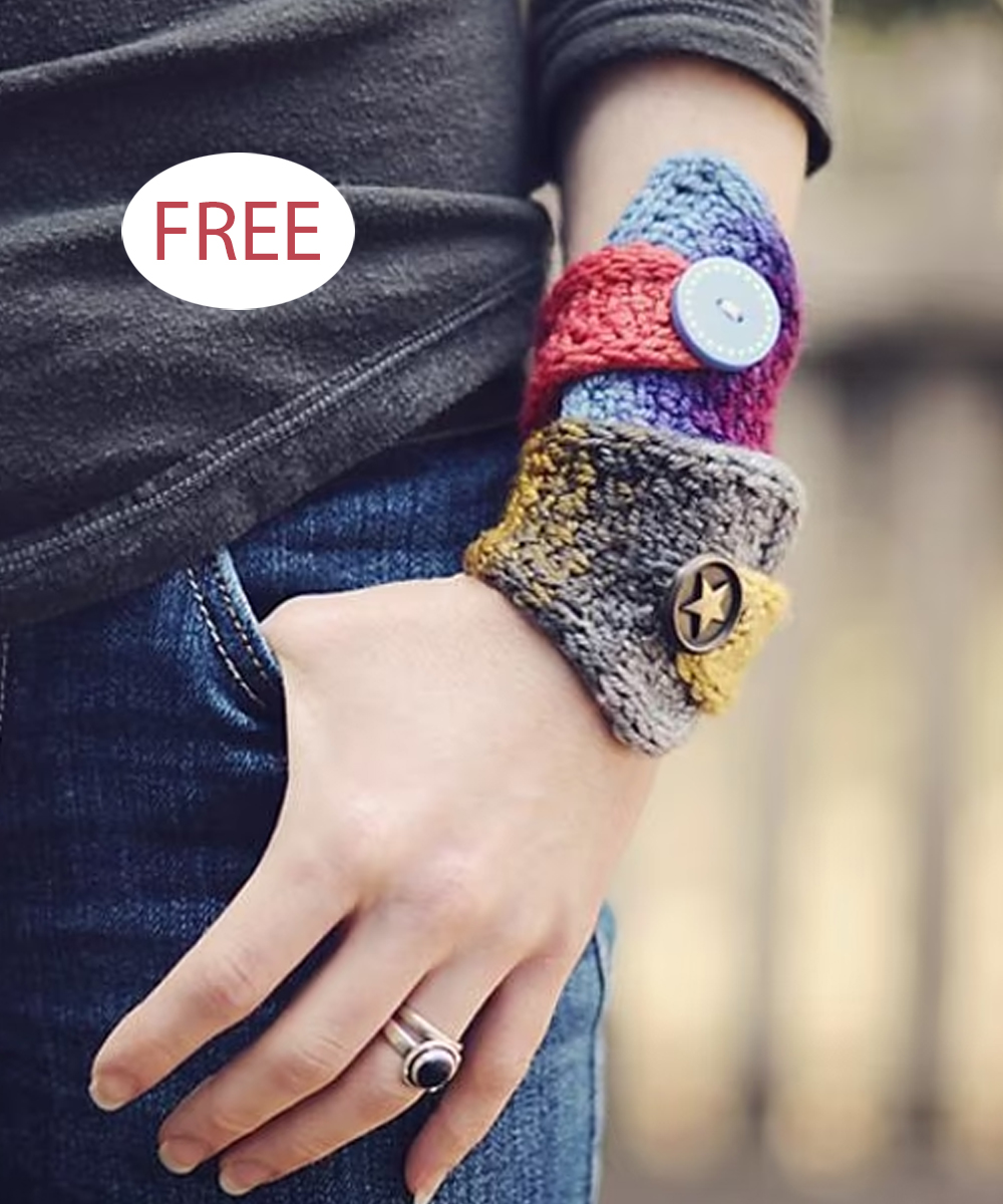 Free One-Hour Odd Ends Cuffs Knitting Pattern