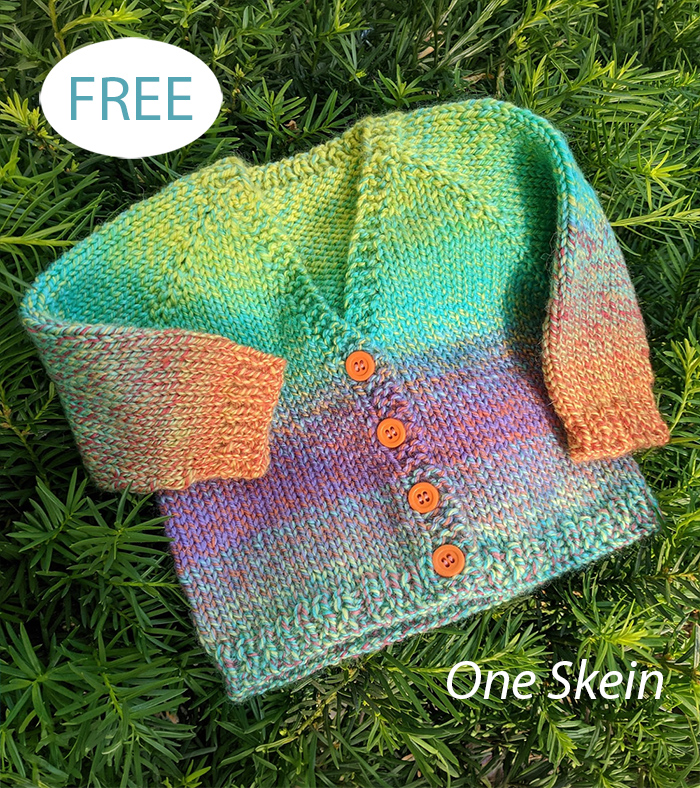 Free Baby Sweater Knitting Pattern Oh Baby Cardigan One Skein