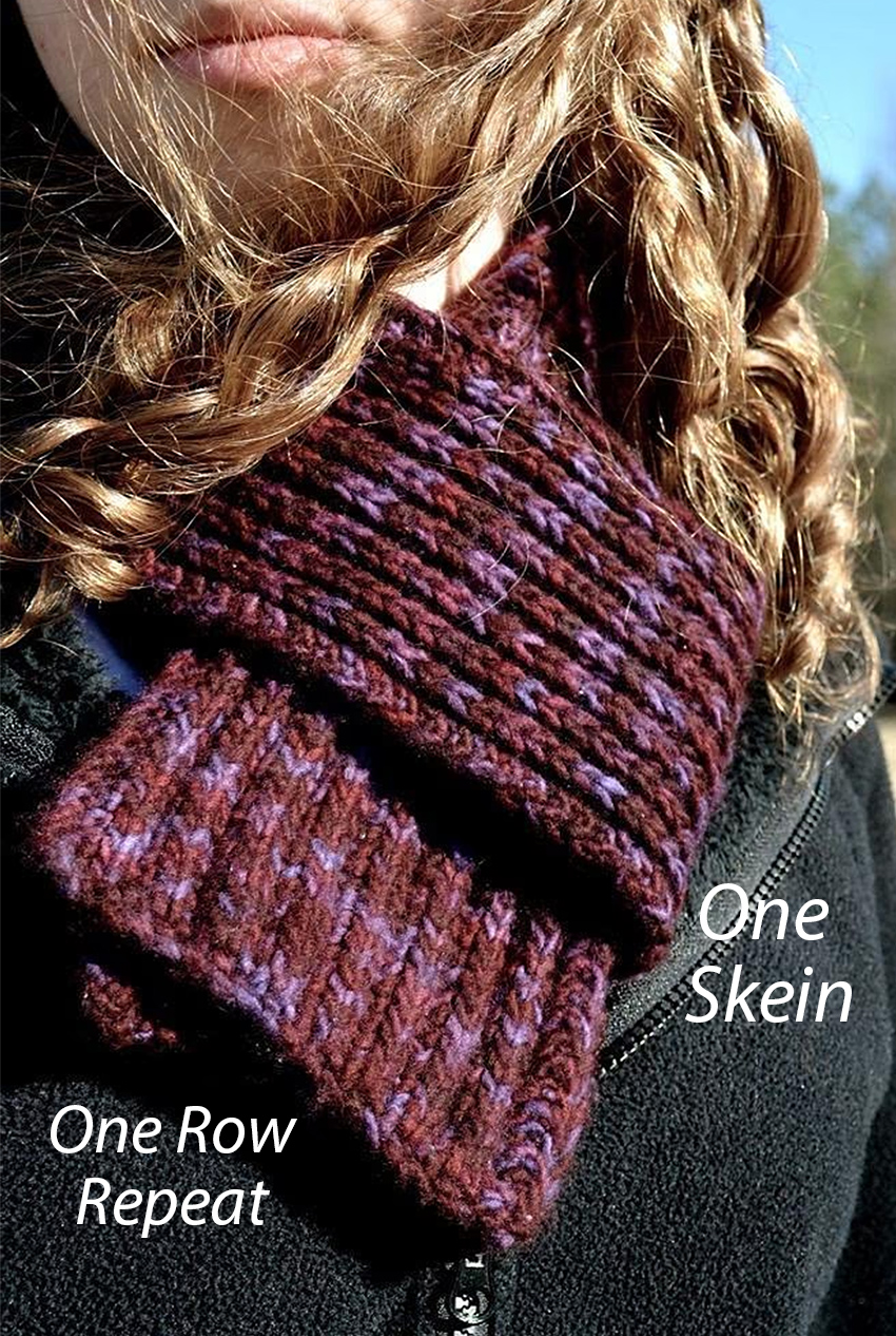 Free One Skein Oh, Brioche Scarf Knitting Pattern