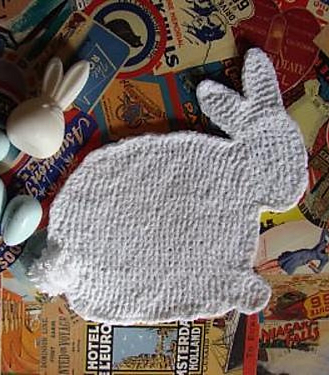 Bunny Washcloth Knitting Pattern