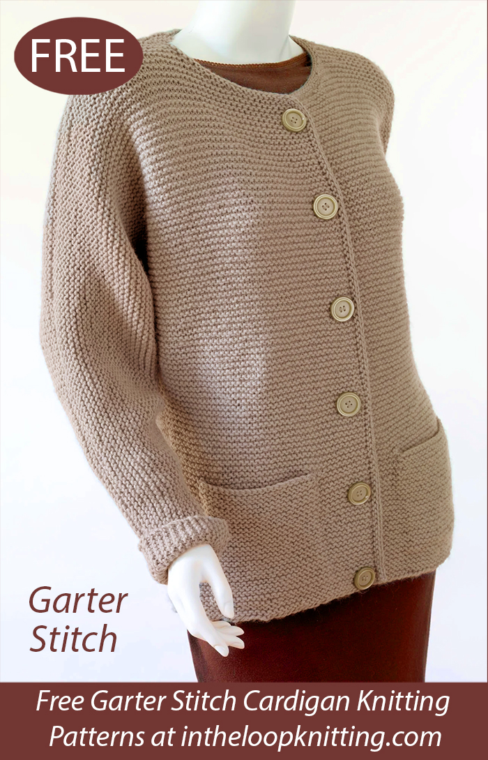 Free Garter Stitch Oh-So-Simple Cardigan Knitting Pattern