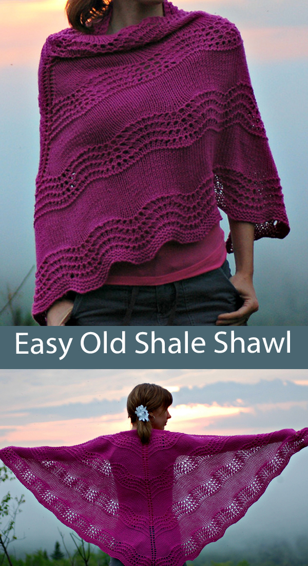 Old Shale Shawl Knitting Pattern