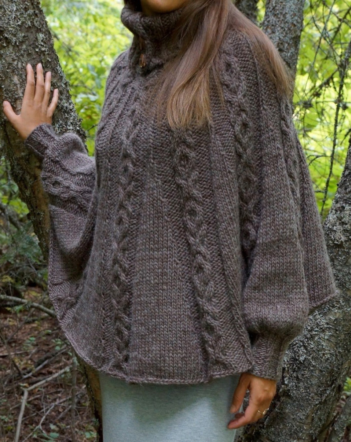 Knitting Pattern for Olga Poncho