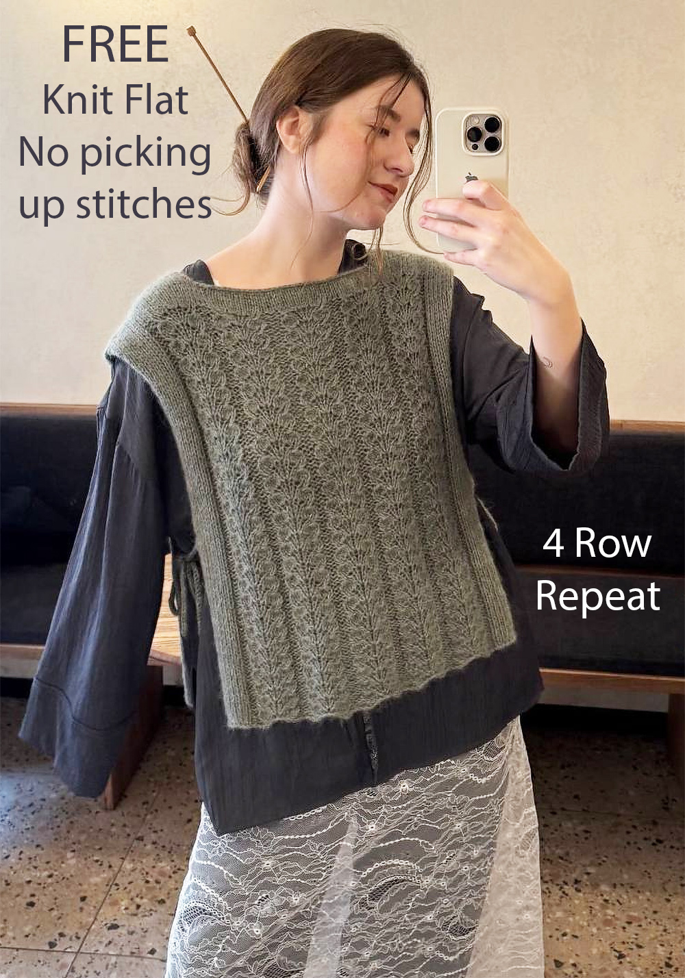 Olive Basic Vest Knitting Pattern