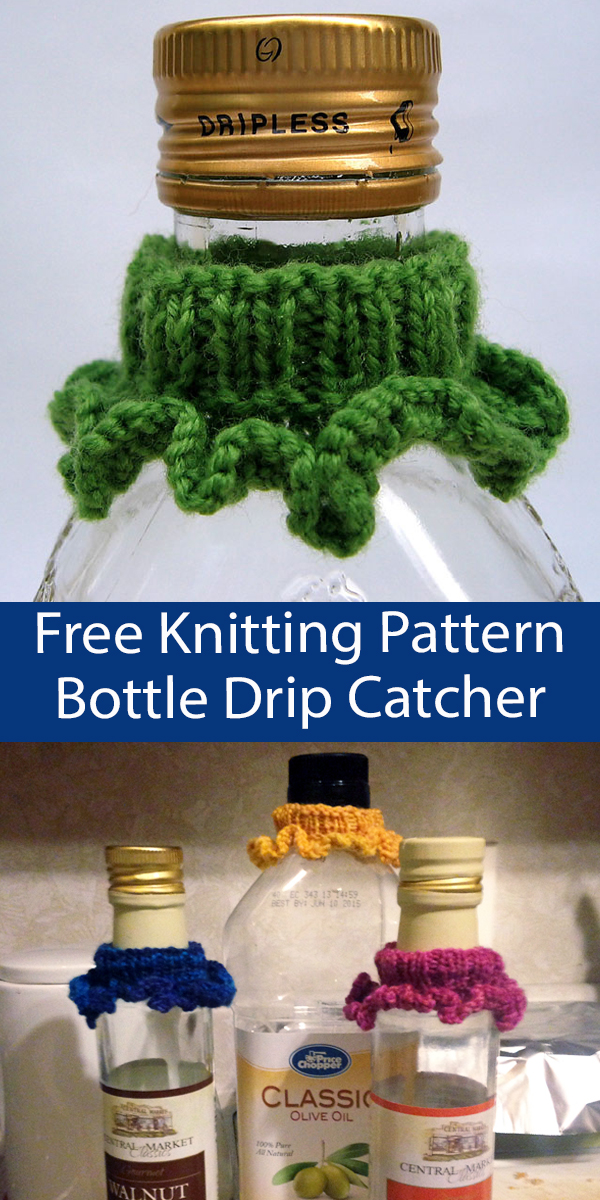 Free Stashbuster Knitting Pattern Bottle Drip Catcher
