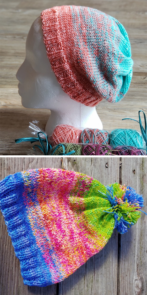 Free Knitting Pattern for Ombre Party Hat