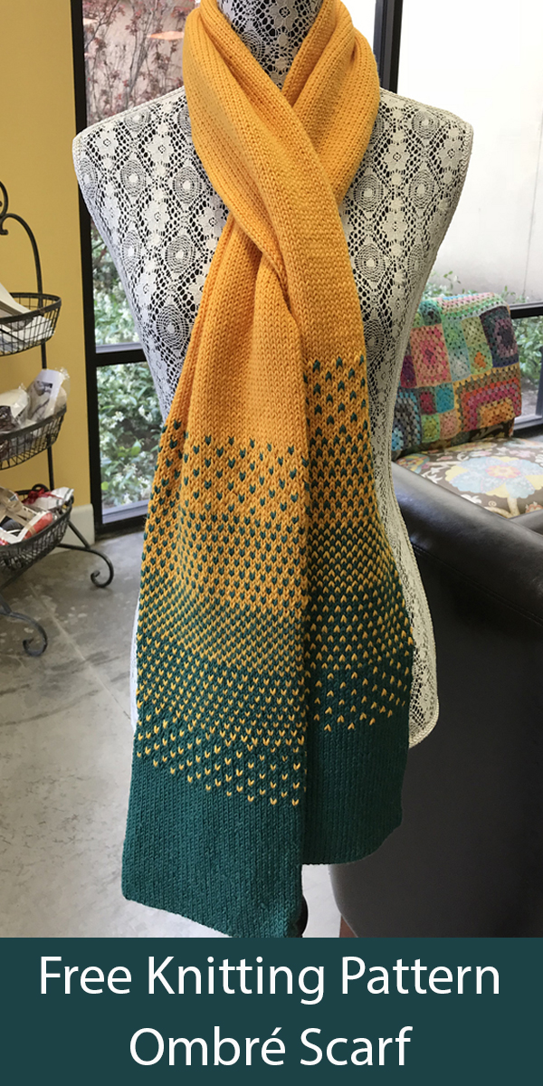 Ombré Scarf Free Knitting Pattern