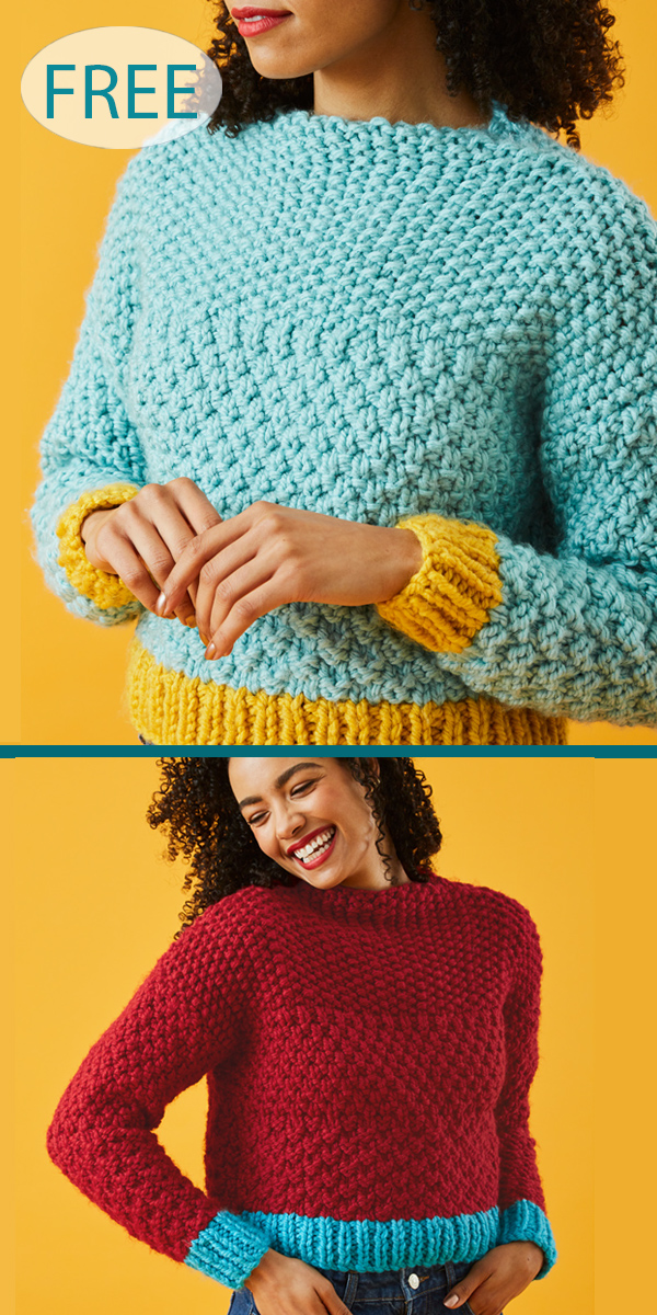 Free Knitting Pattern for Textured Sweater