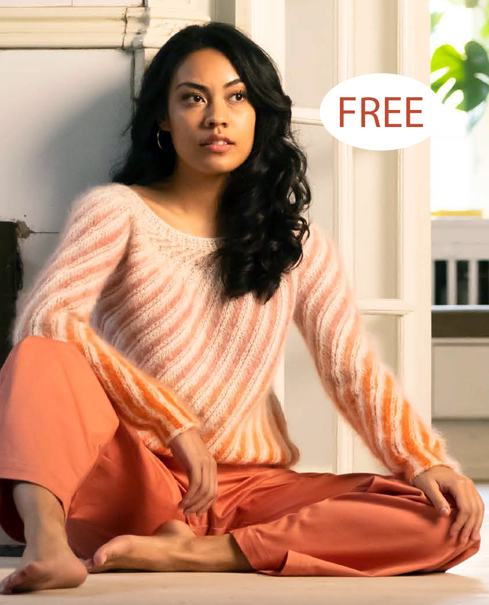 Free Knitting Pattern On My Way Sweater