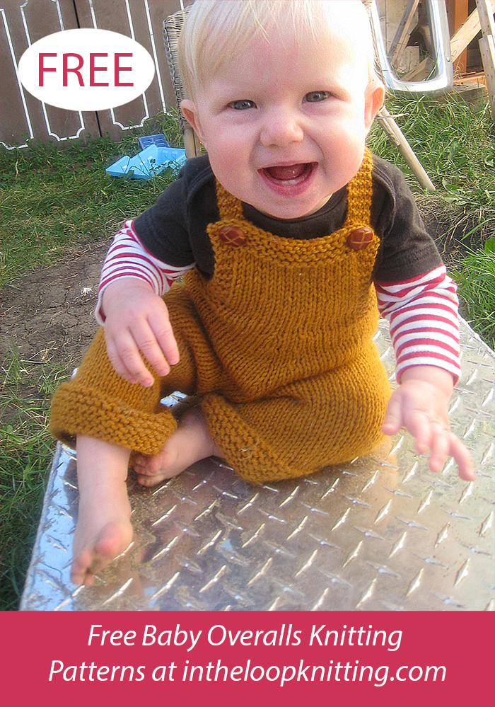 Free Baby On the Go-veralls Dungarees Knitting Pattern
