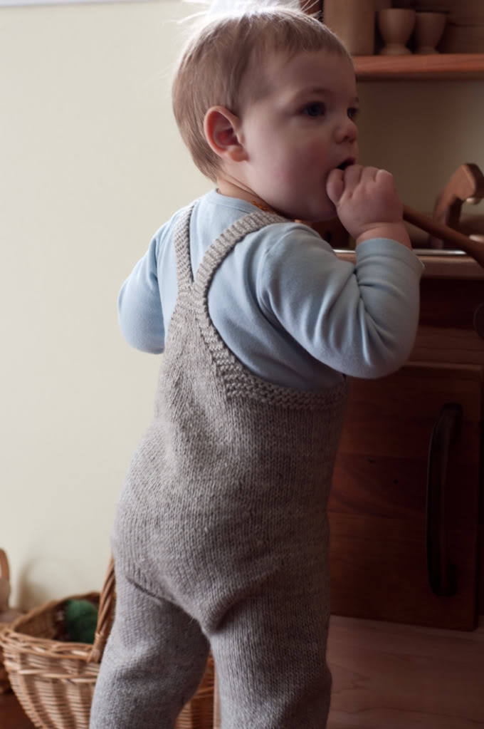 Free knitting pattern for On the Go-veralls toddler overalls