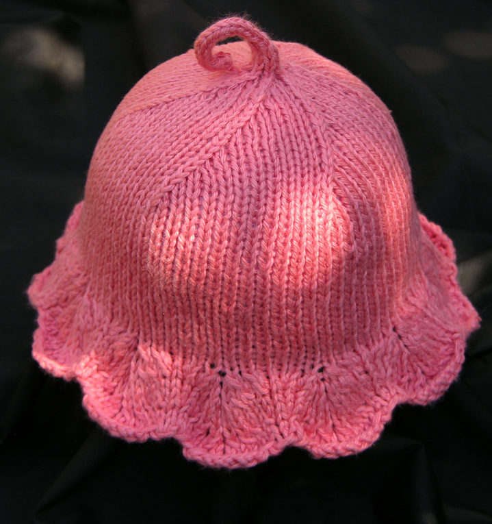 Free Knitting Pattern for On the Sunny Side Baby Sun Hat