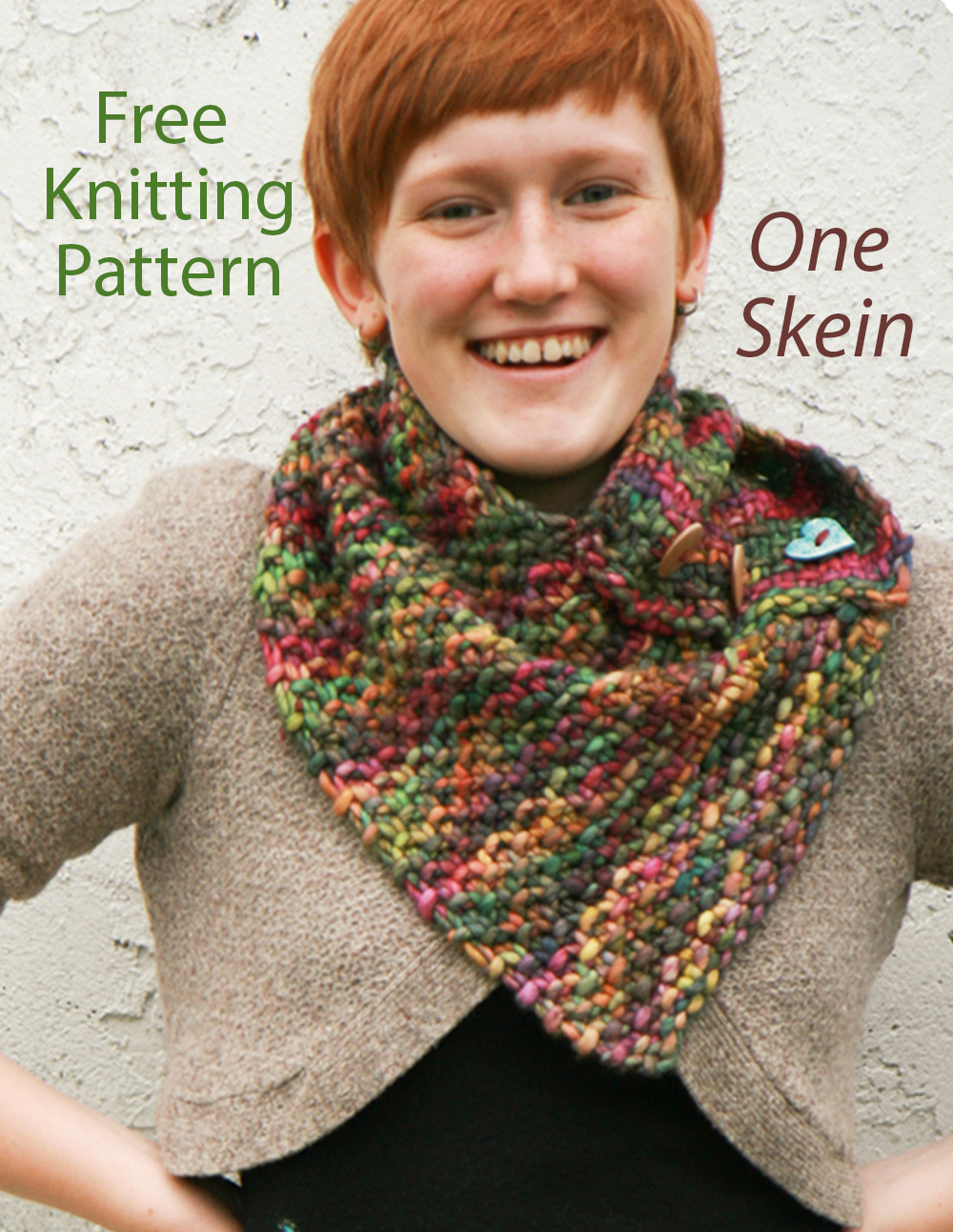 Free One Skein One Ball Triangle Cowl Knitting Pattern