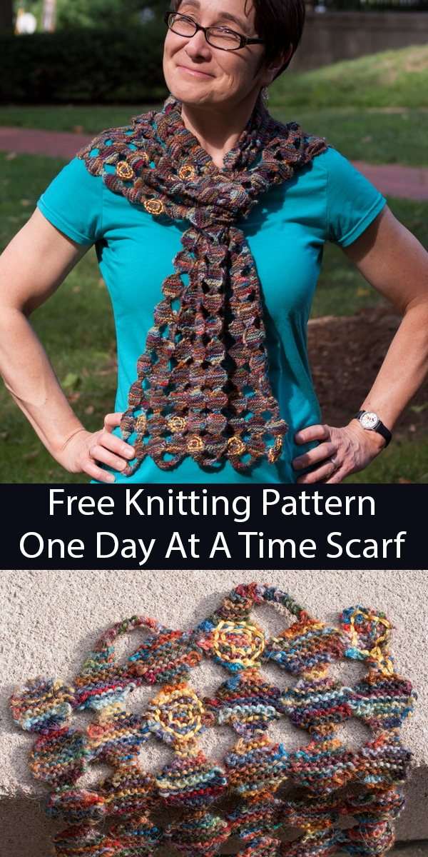 One Day At A Time Scarf Free Knitting Pattern