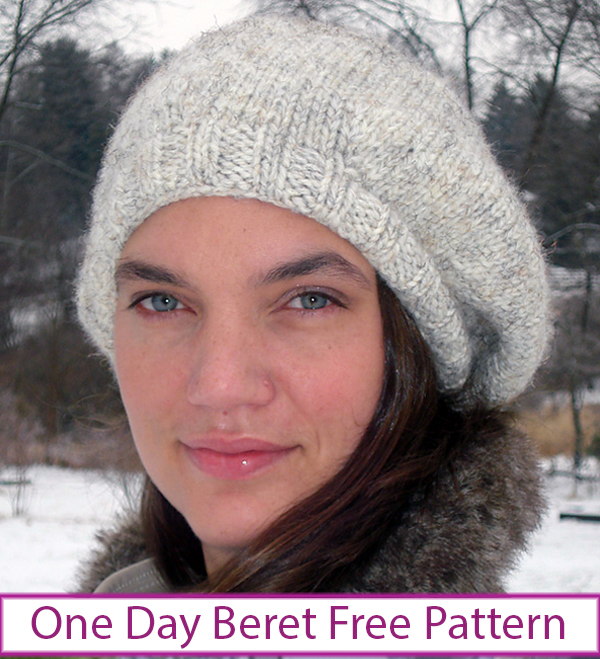 Free knitting pattern for One Day Beret
