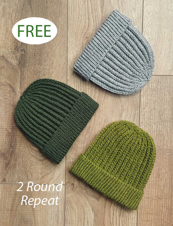 Free One More Mistake Rib Beanie Knitting Pattern