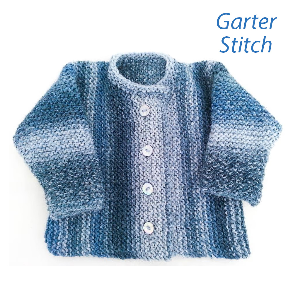 One Piece Garter Stitch Cardigan Knitting Pattern
