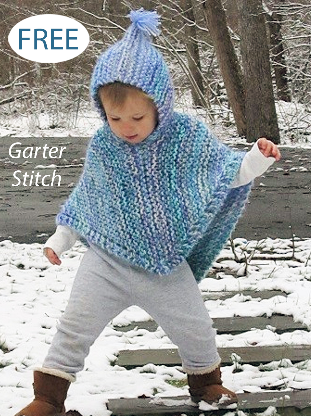 Free Knitting Pattern One-Piece Hooded Poncho