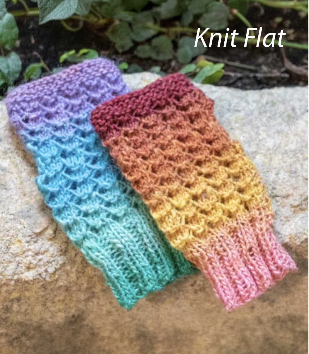 Knitting Pattern for Easy One Row Lace Wrist Warmers