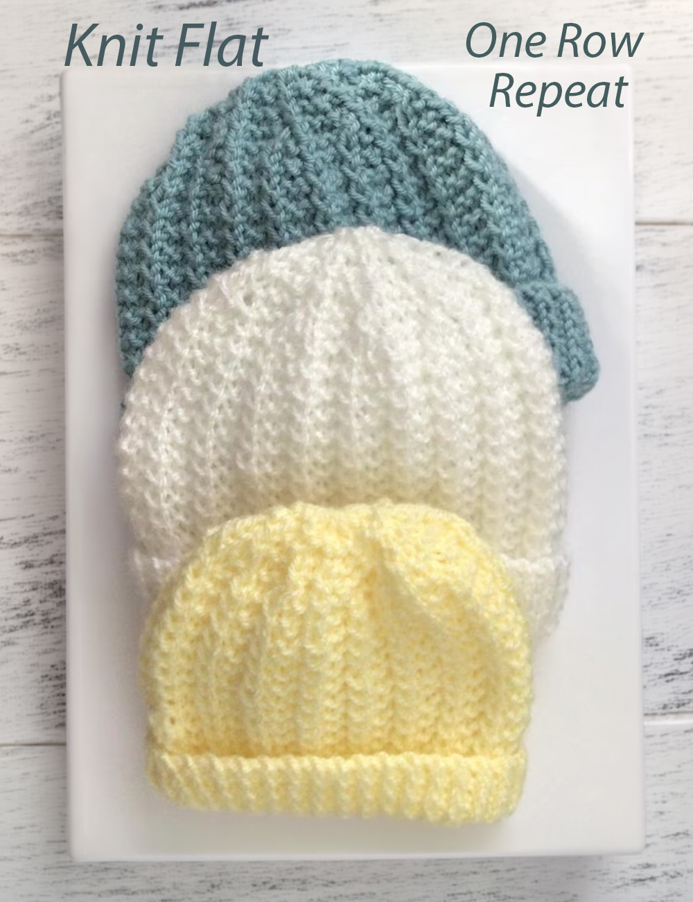 One Row Wonder Beanie Hat Knitting Pattern Baby Beanie