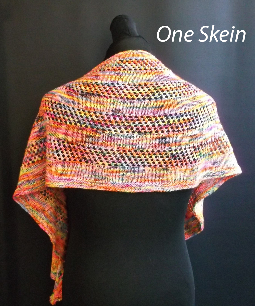 One Skein One Skein Crescent Shawl Knitting Pattern 