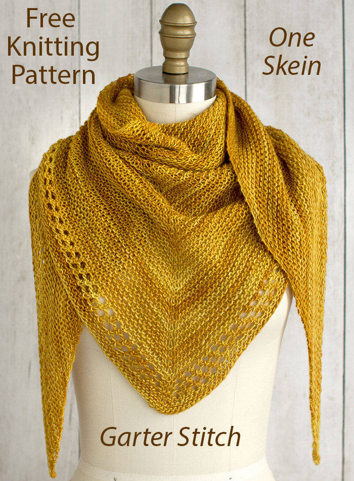 Free Knitting Pattern Onete  Wrap Shawl