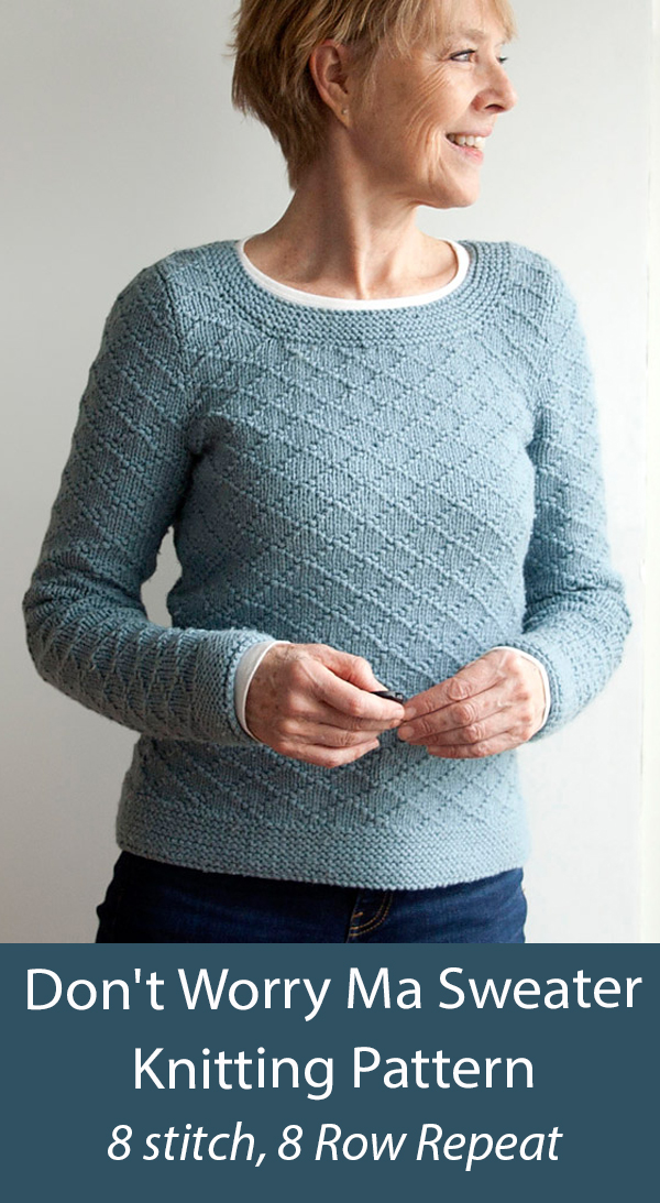 Sweater Knitting Pattern Don't Worry Ma Pullover Jumper