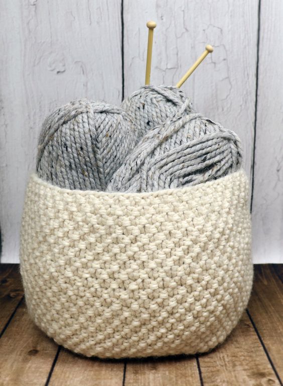 Knitting Pattern for Oodles Basket