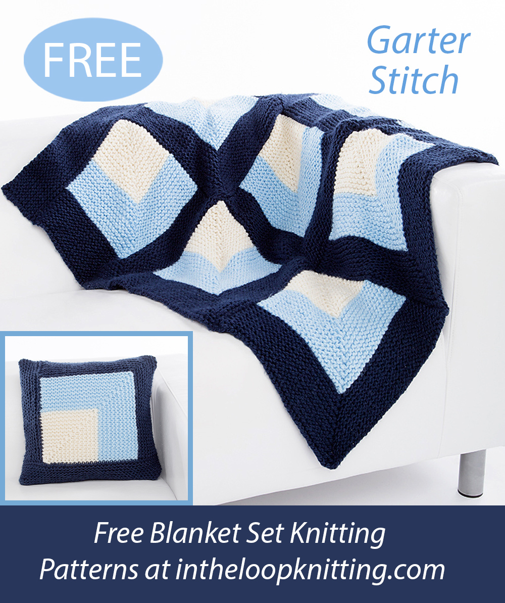 Free Op Art Throw Blanket and Pillow Knitting Pattern