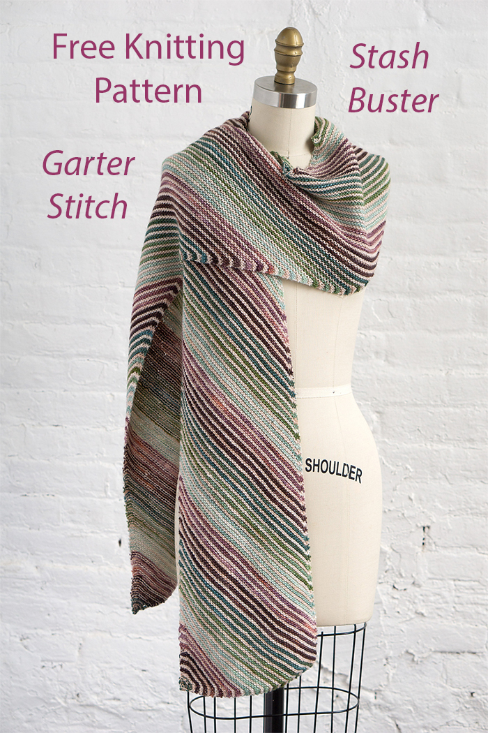 Garter Stitch Opalite Scarf Knitting Pattern 