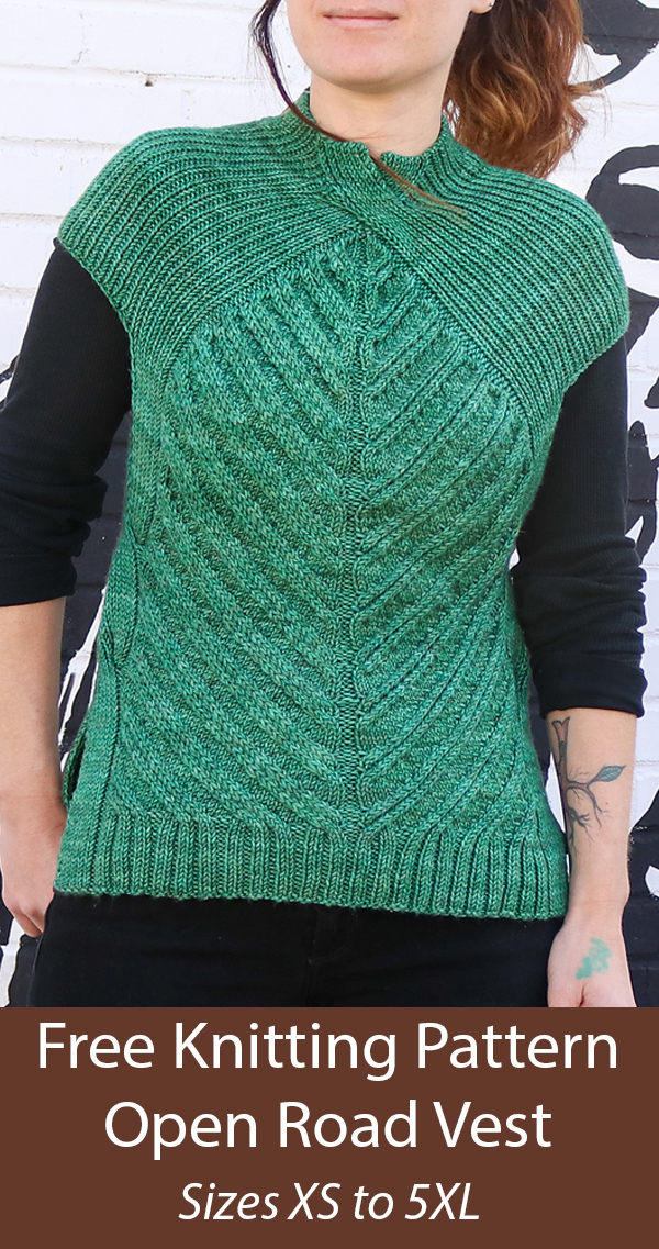 Free Knitting Pattern for Open Road Vest or Top