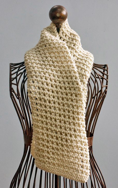 Knitting Pattern Easy Openwork Scarf