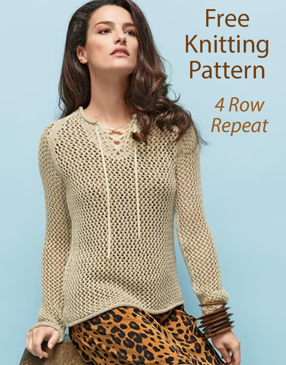 Free Knitting Pattern Openwork Sweater