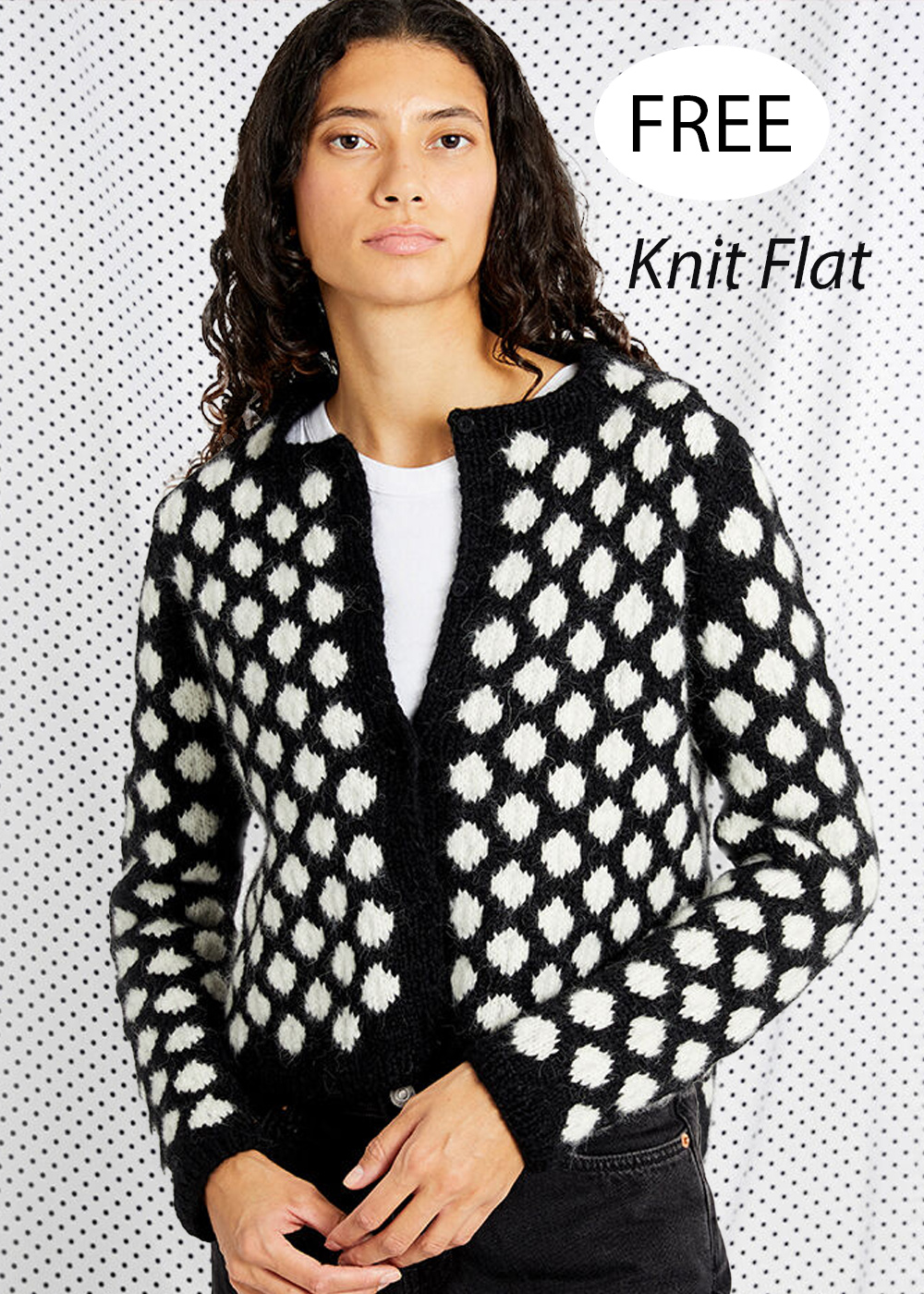 Free Ophelia Cardigan Knitting Pattern Polka Dot