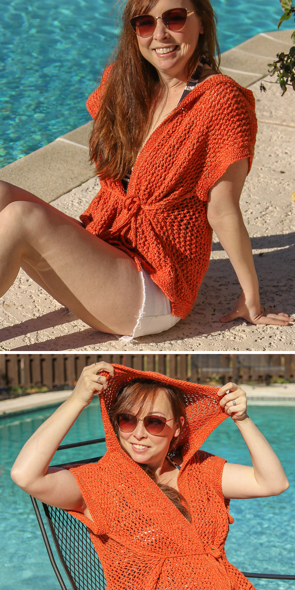 Free Knitting Pattern for 4 Row Repeat Opportune Cover Up