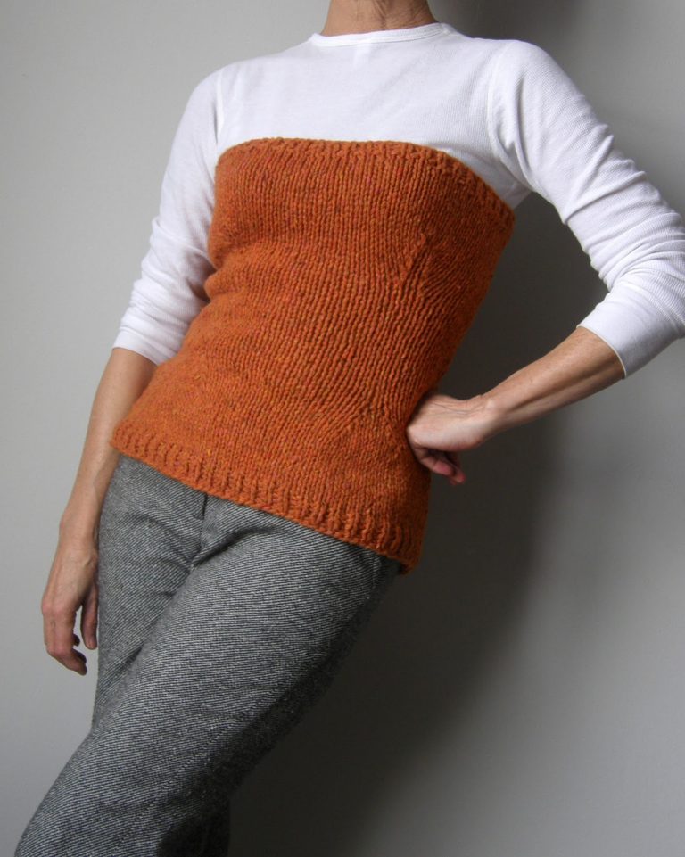 Free knitting pattern for Orange Crush Bustier