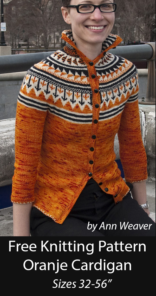 Oranje Cardigan Free Knitting Pattern