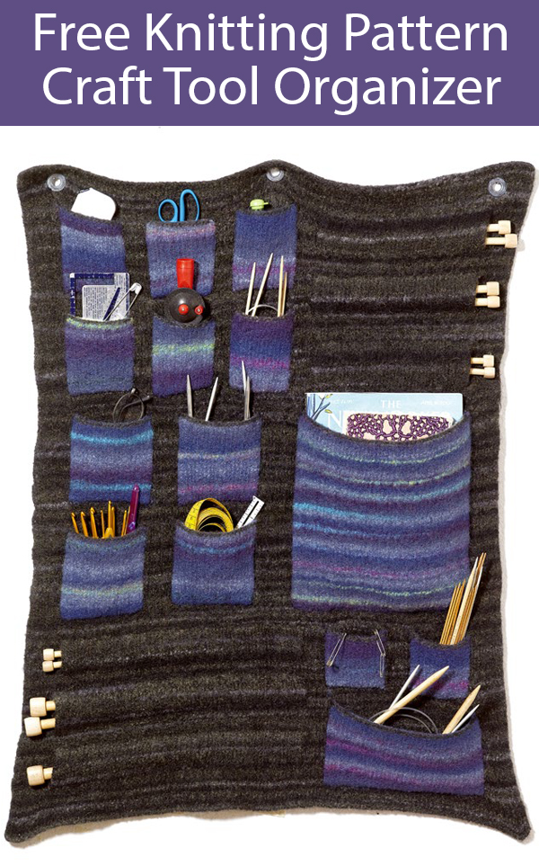 Free Knitting Pattern for Craft Tool Organizer
