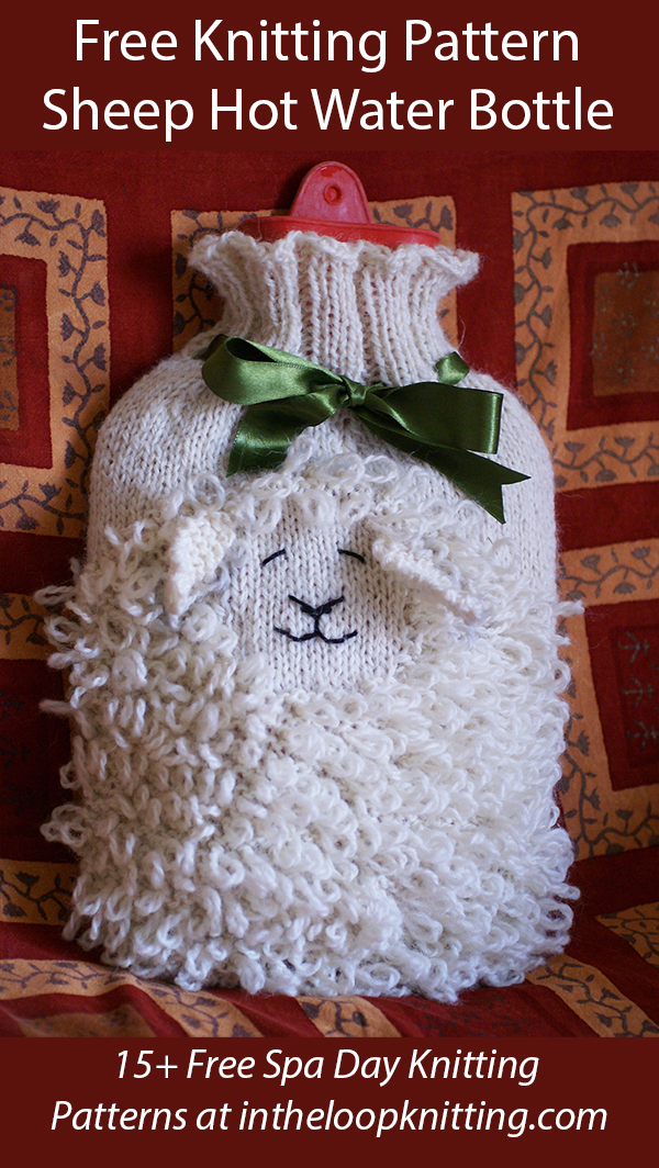 Free Quick Gift Knitting Pattern Sheep Hot Water Bottle Cozy