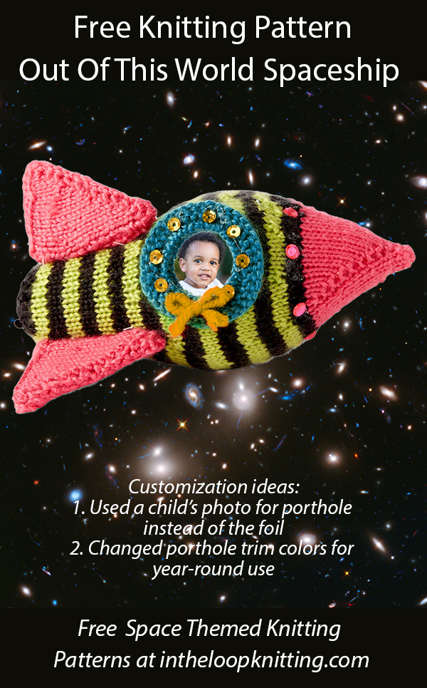 Free Rocket Knitting Pattern Out Of This World Spaceship