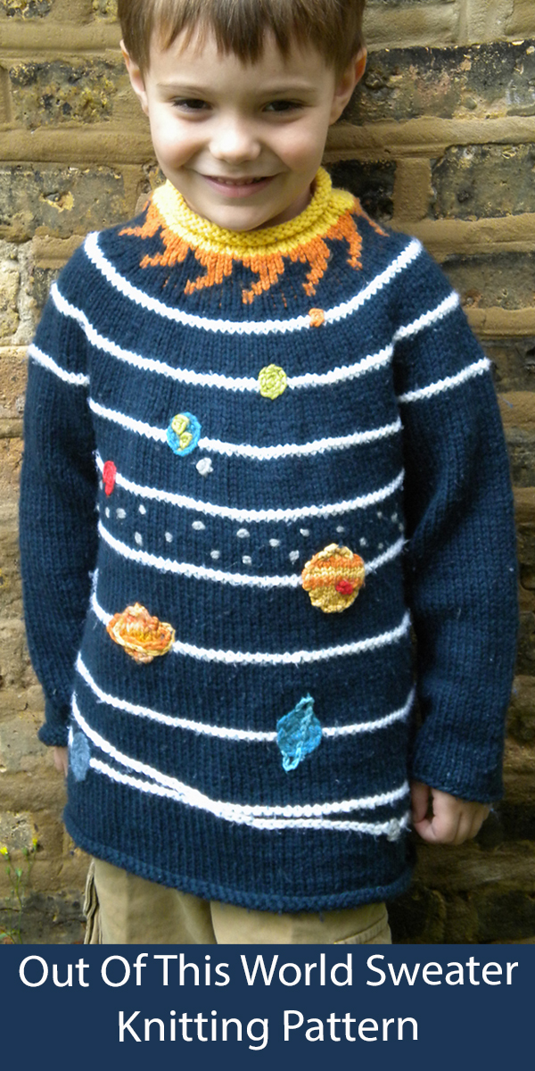 Solar System Sweater Knitting Pattern Out Of This World