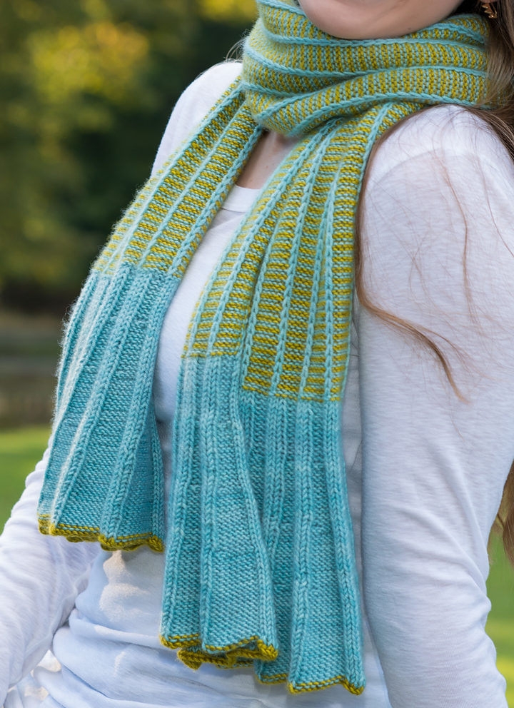 Knitting Pattern for Outside In Scarf