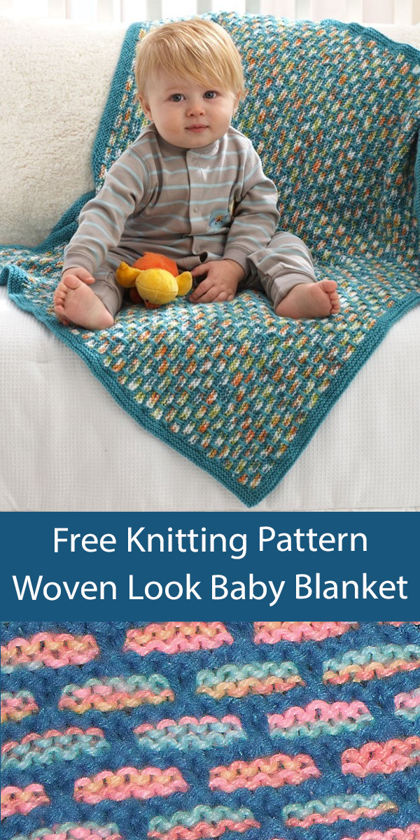 Baby Blanket Knitting Patterns Free Woven Look Blanket