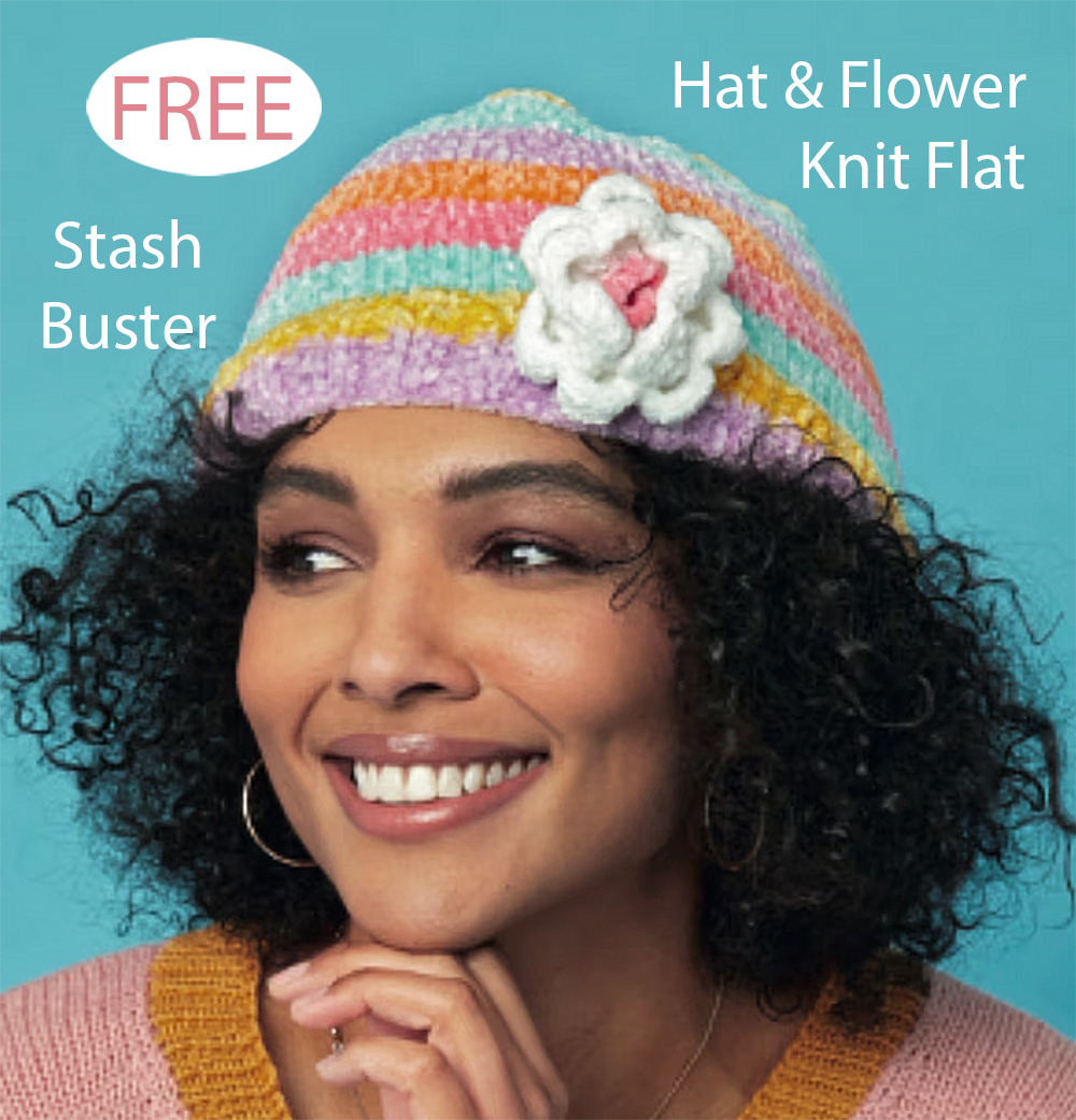 Free Knitting Pattern Over the Rainbow Beanie Hat