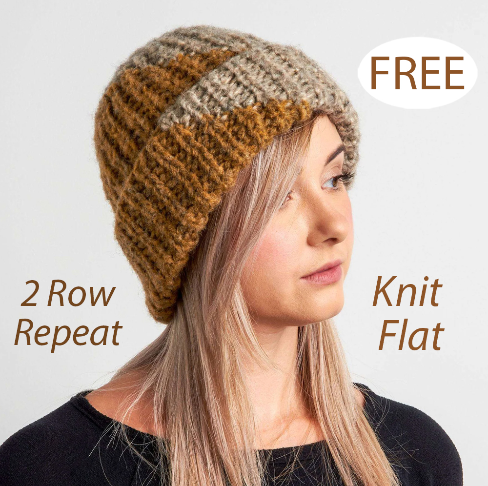 Free Hat Knitting Pattern Quick Oversized Brim Hat