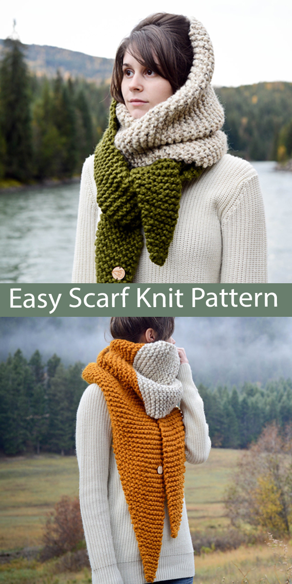 Easy Scarf Knitting Pattern Oversized Tapered Scarf