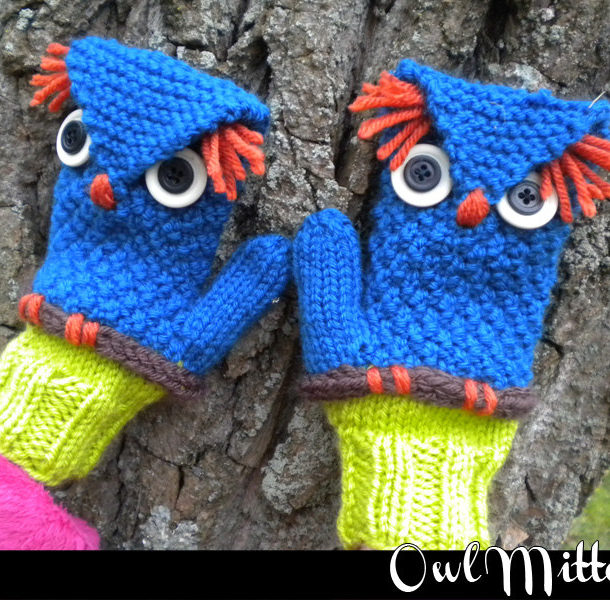 Knitting Pattern for Owl Mittens