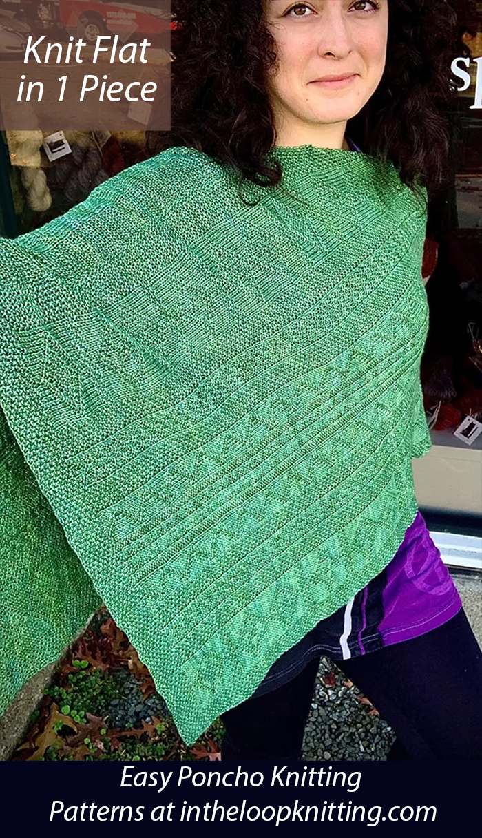Easy Ozette Poncho Knitting Pattern