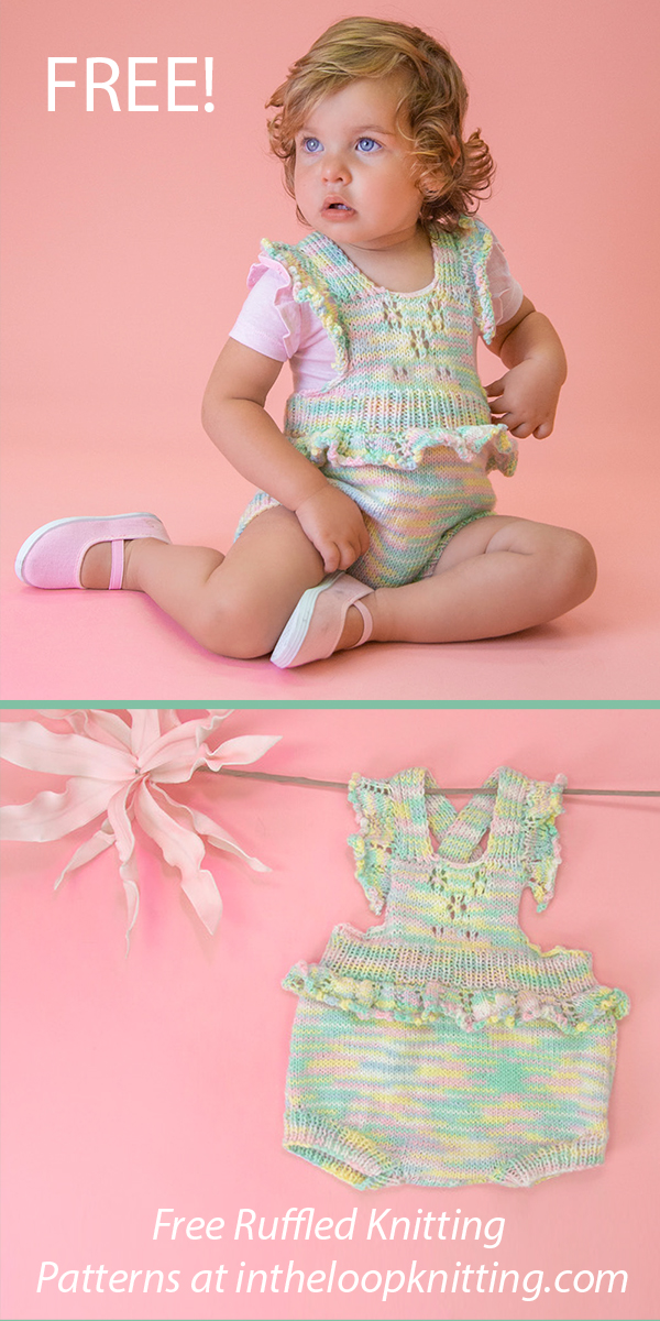 Free Baby Romper Knitting Pattern with Optional Ruffles